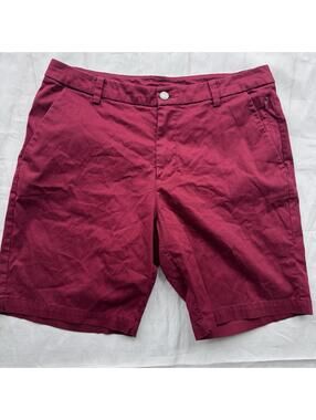 Lululemon Men’s Shorts Size 32 Red Performance Golf Chino Stretch Casual Maroon